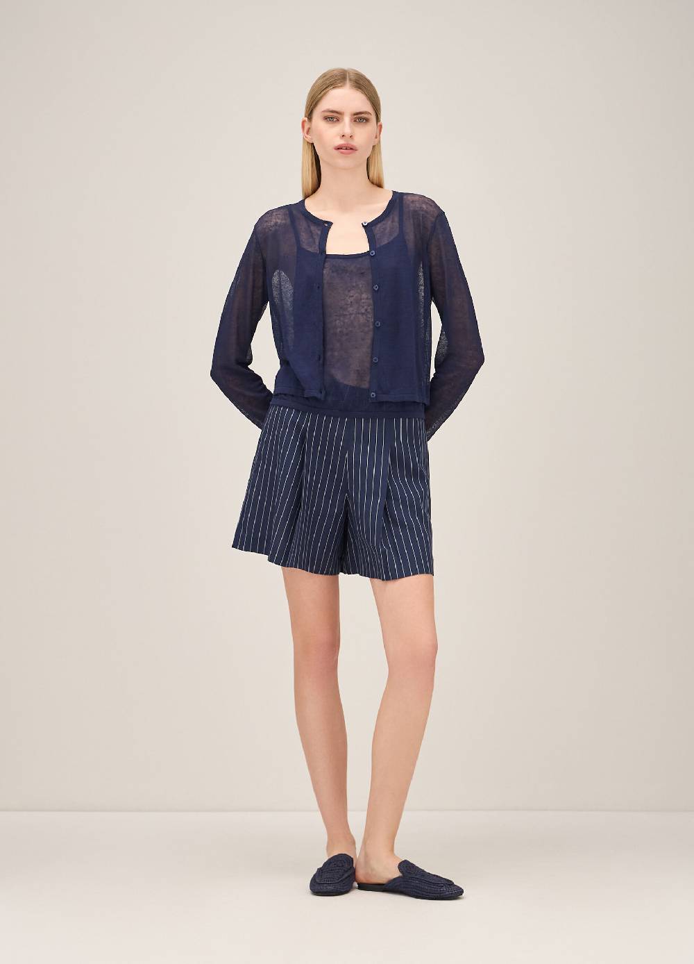 LES COPAINSPantaloni shorts gessati