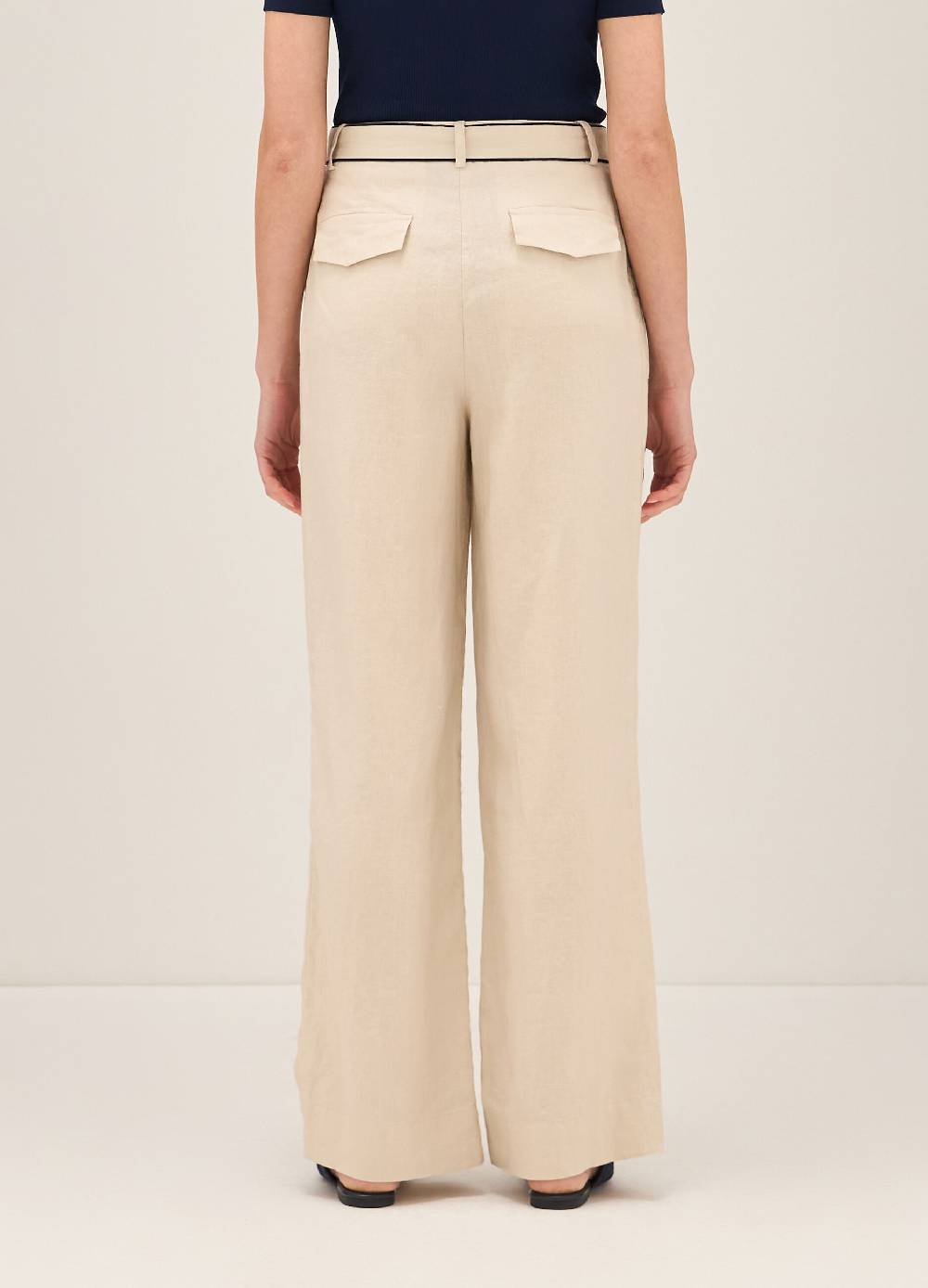 LES COPAINSPantaloni Straight Fit In Lino