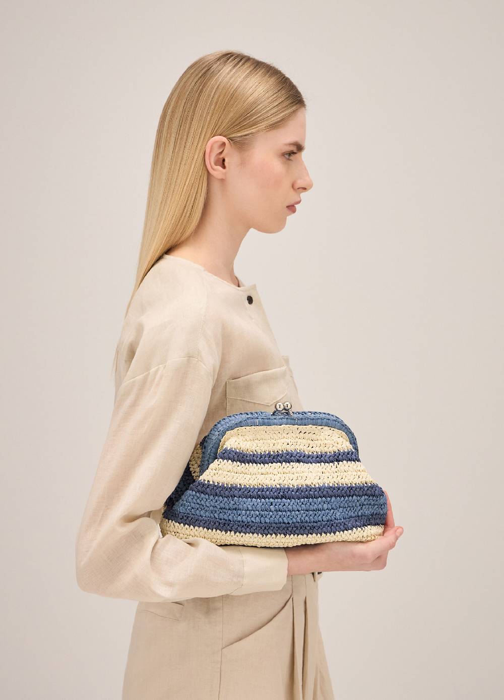 LES COPAINSPochette intrecciata multicolor