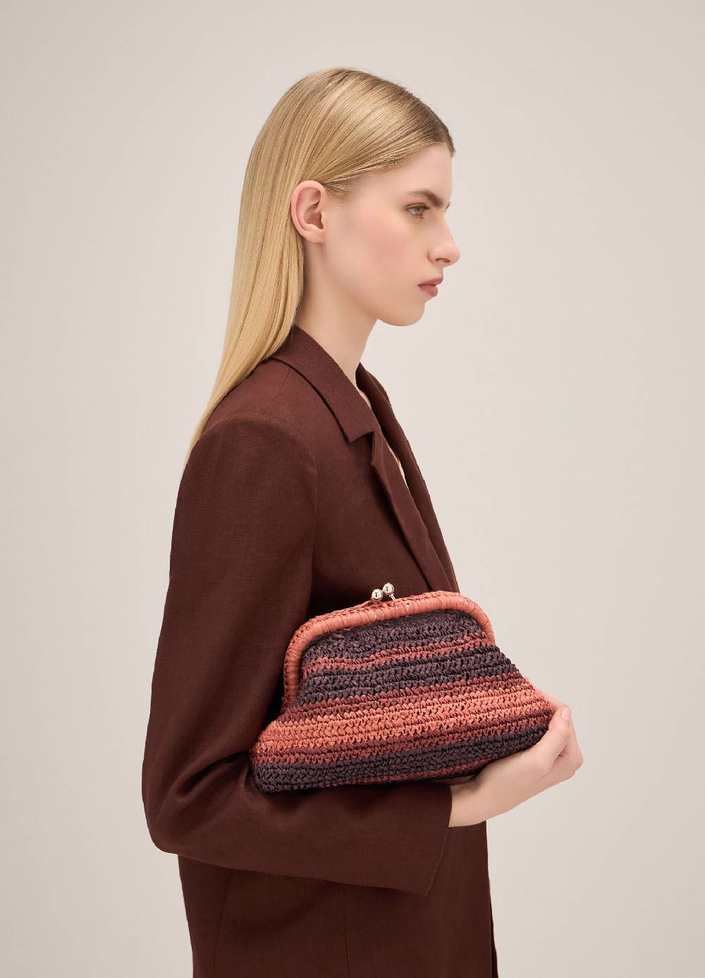 LES COPAINSPochette intrecciata multicolor