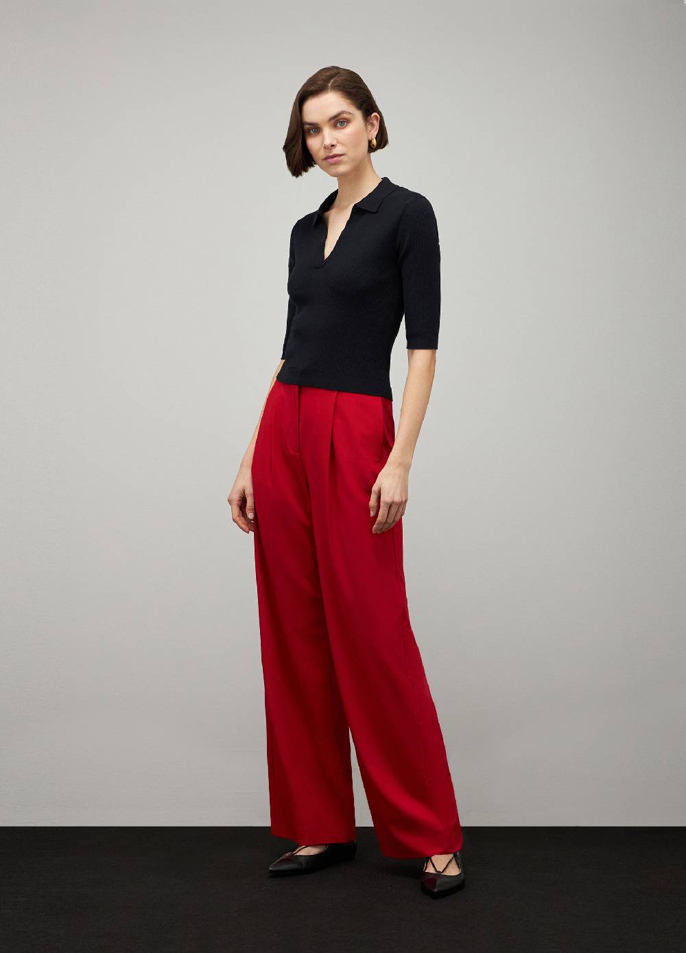 LES COPAINSPolo tricot a costine in misto viscosa