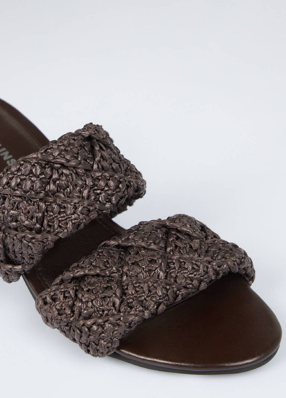 LES COPAINSSandali A Fascia In Pelle E Rafia