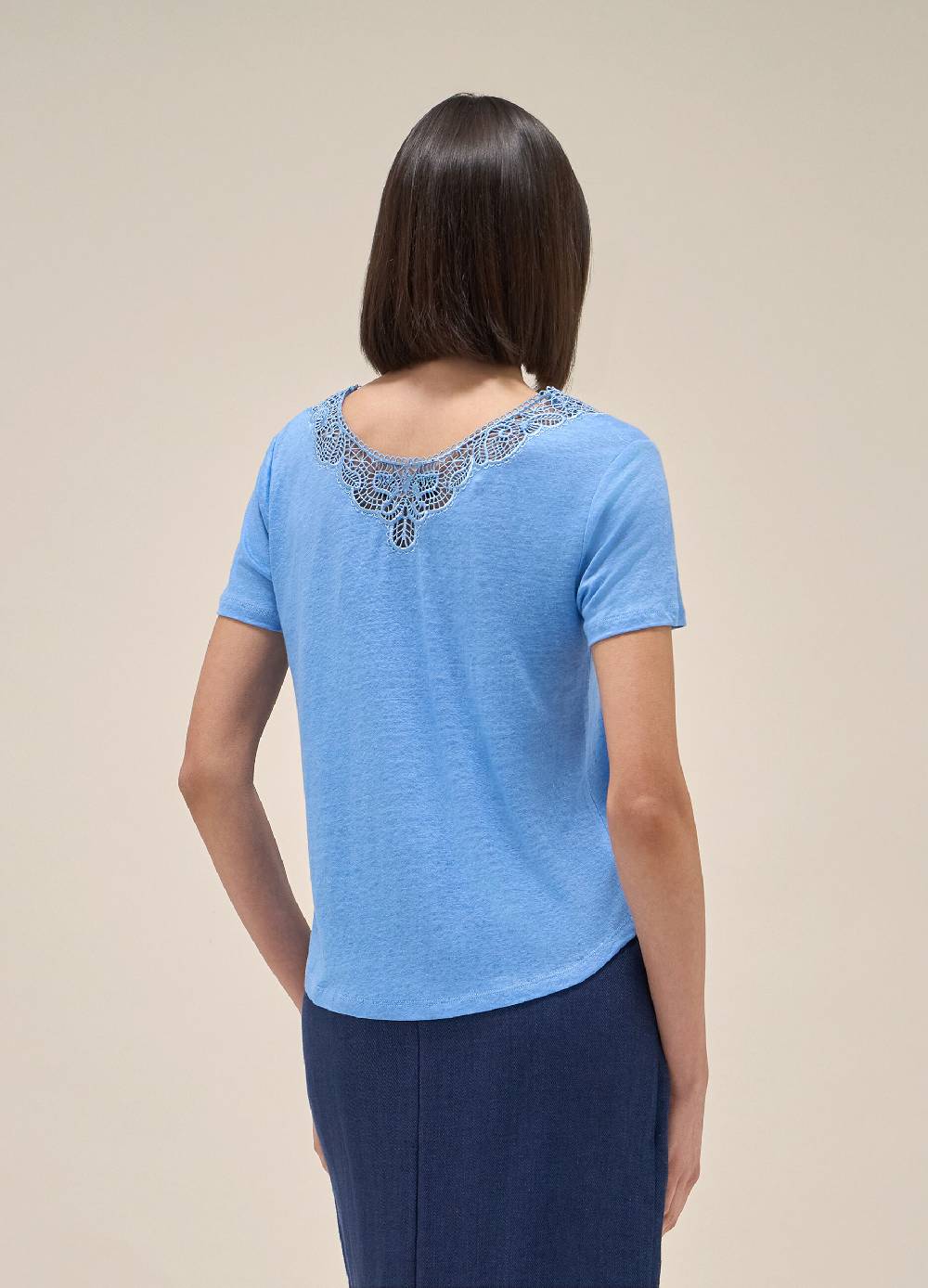 LES COPAINST-shirt A Maniche Corte In Lino