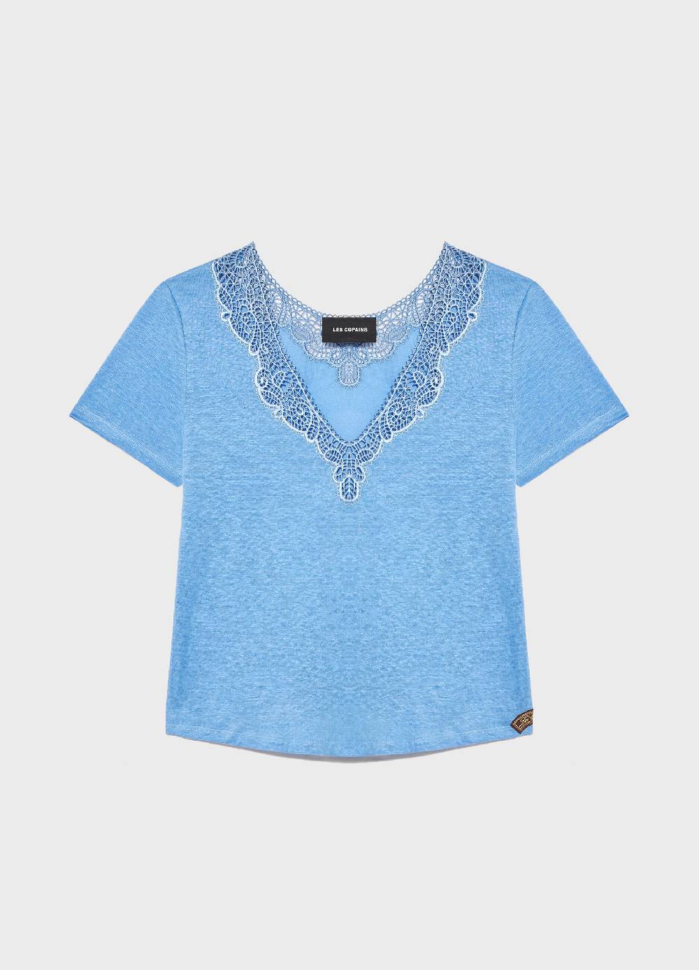 LES COPAINST-shirt A Maniche Corte In Lino