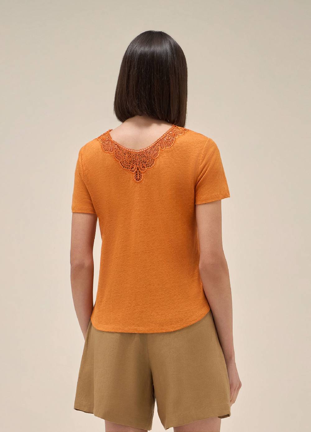 LES COPAINST-shirt A Maniche Corte In Lino