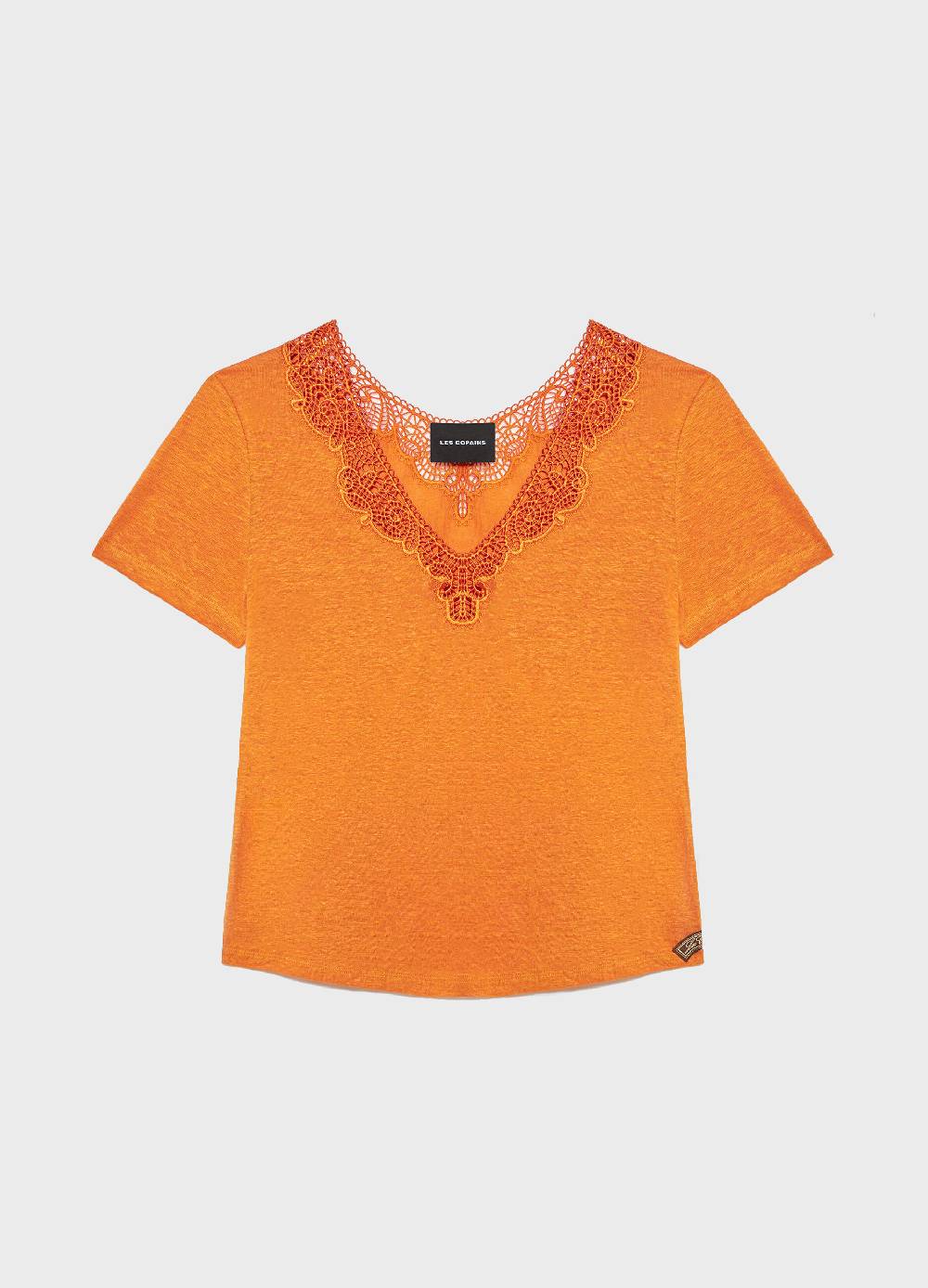 LES COPAINST-shirt A Maniche Corte In Lino