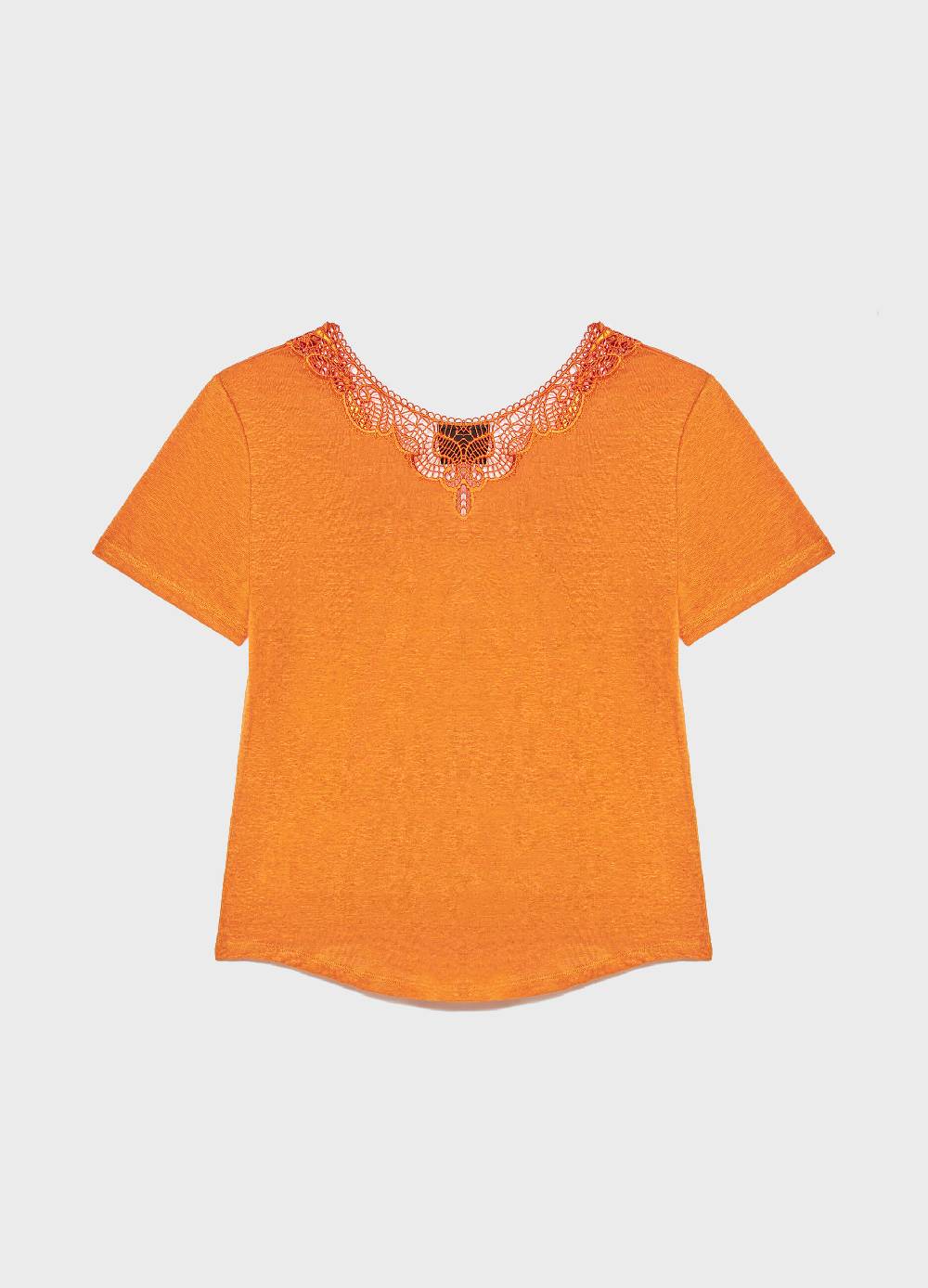 LES COPAINST-shirt A Maniche Corte In Lino