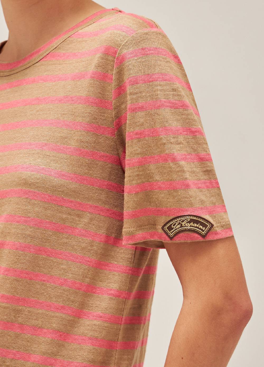 LES COPAINST-shirt A Righe In Lino