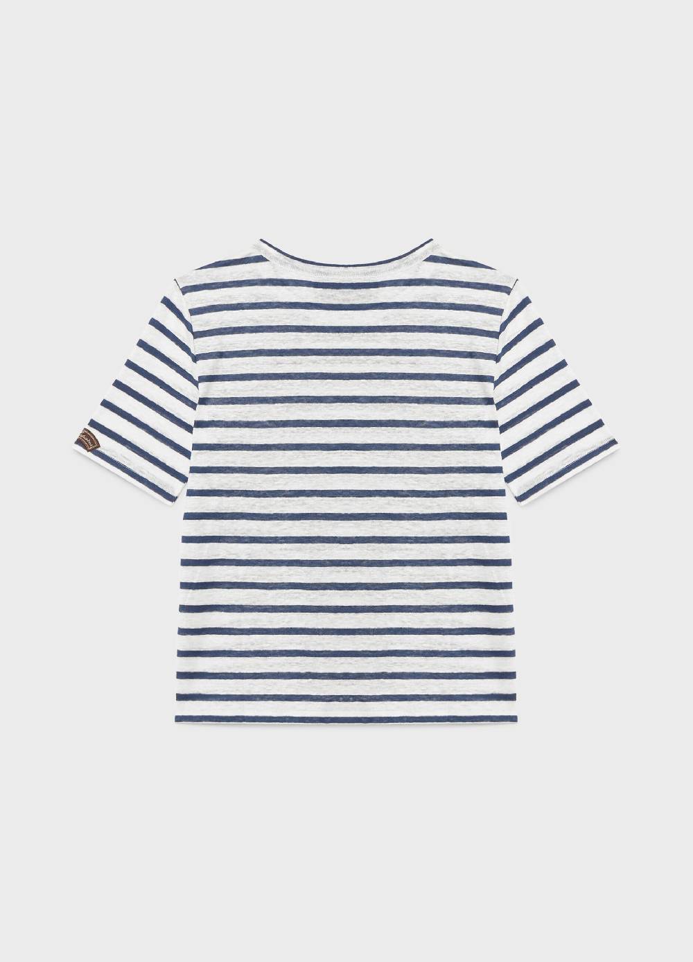 LES COPAINST-shirt A Righe In Puro Lino