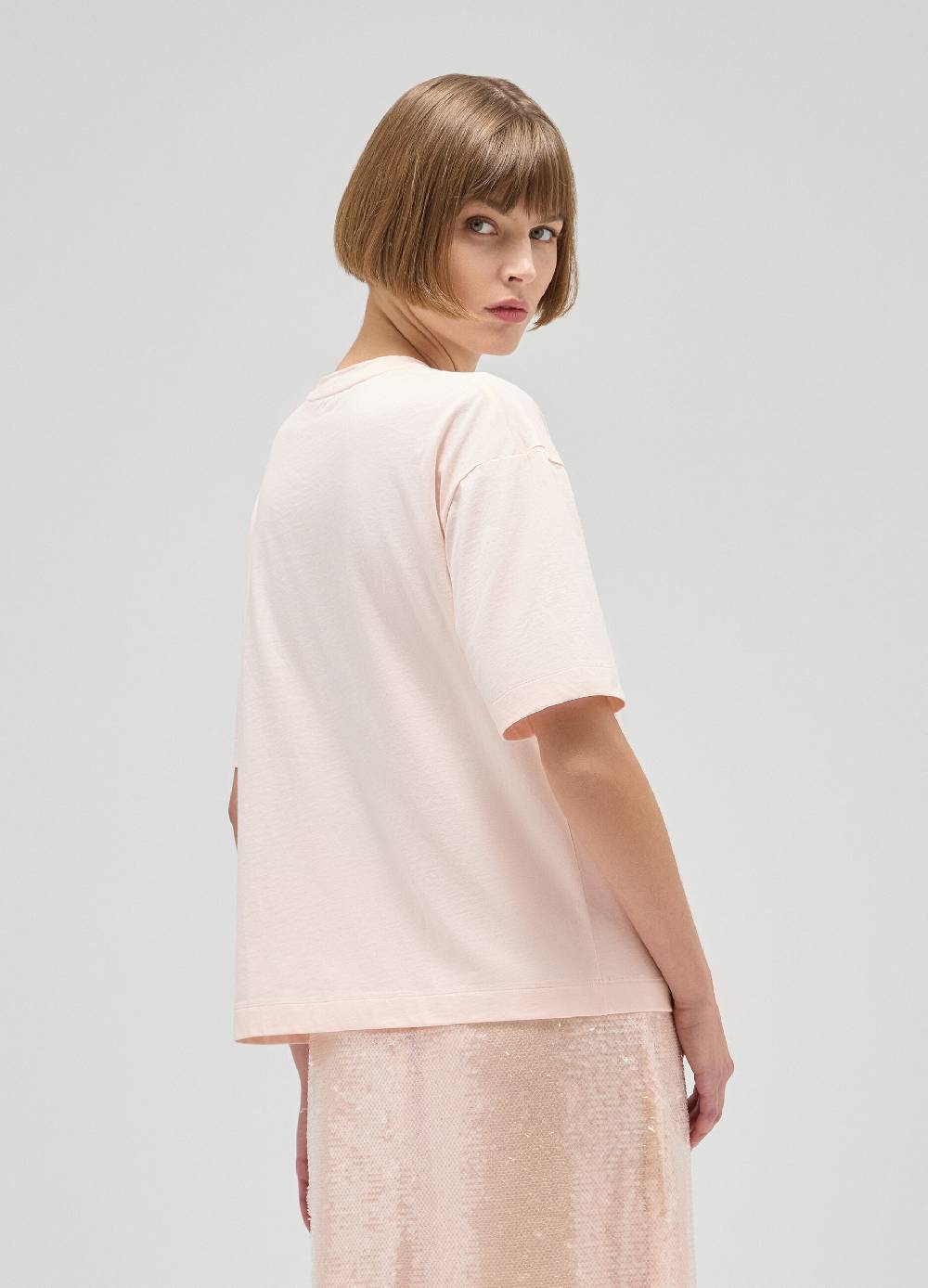 LES COPAINST-shirt Boxy In Cotone