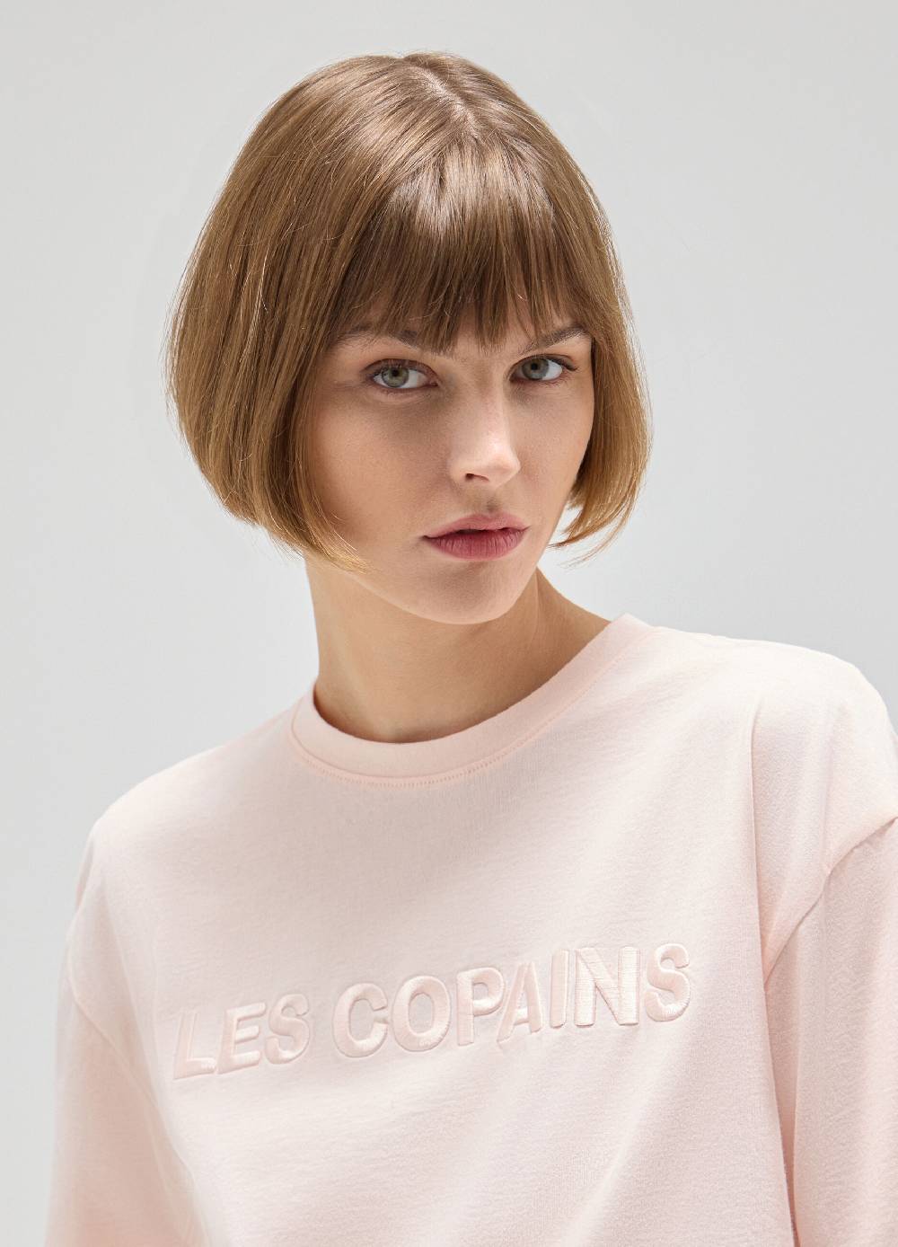 LES COPAINST-shirt Boxy In Cotone