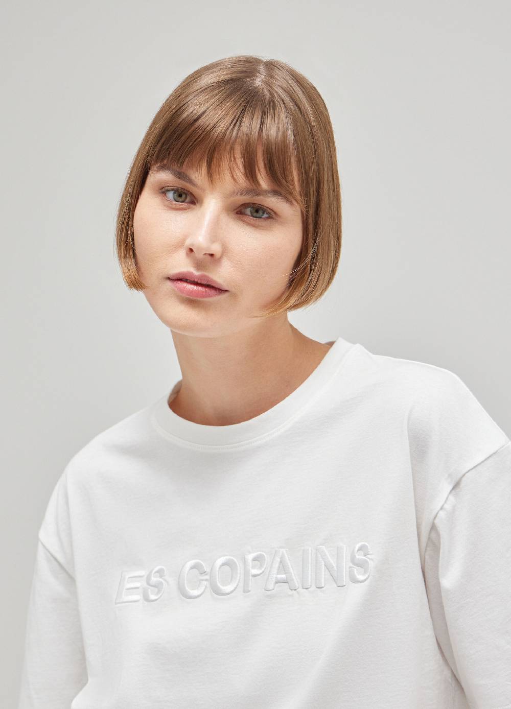 LES COPAINST-shirt Boxy In Cotone