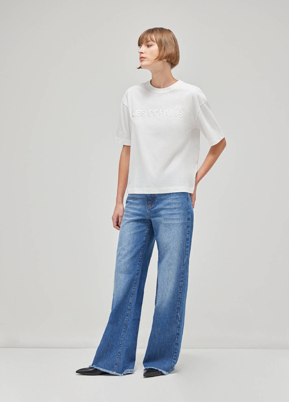 LES COPAINST-shirt boxy in cotone