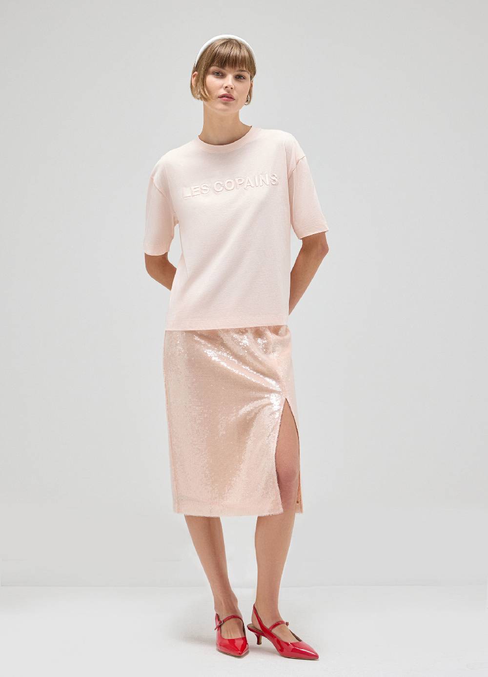 LES COPAINST-shirt boxy in cotone