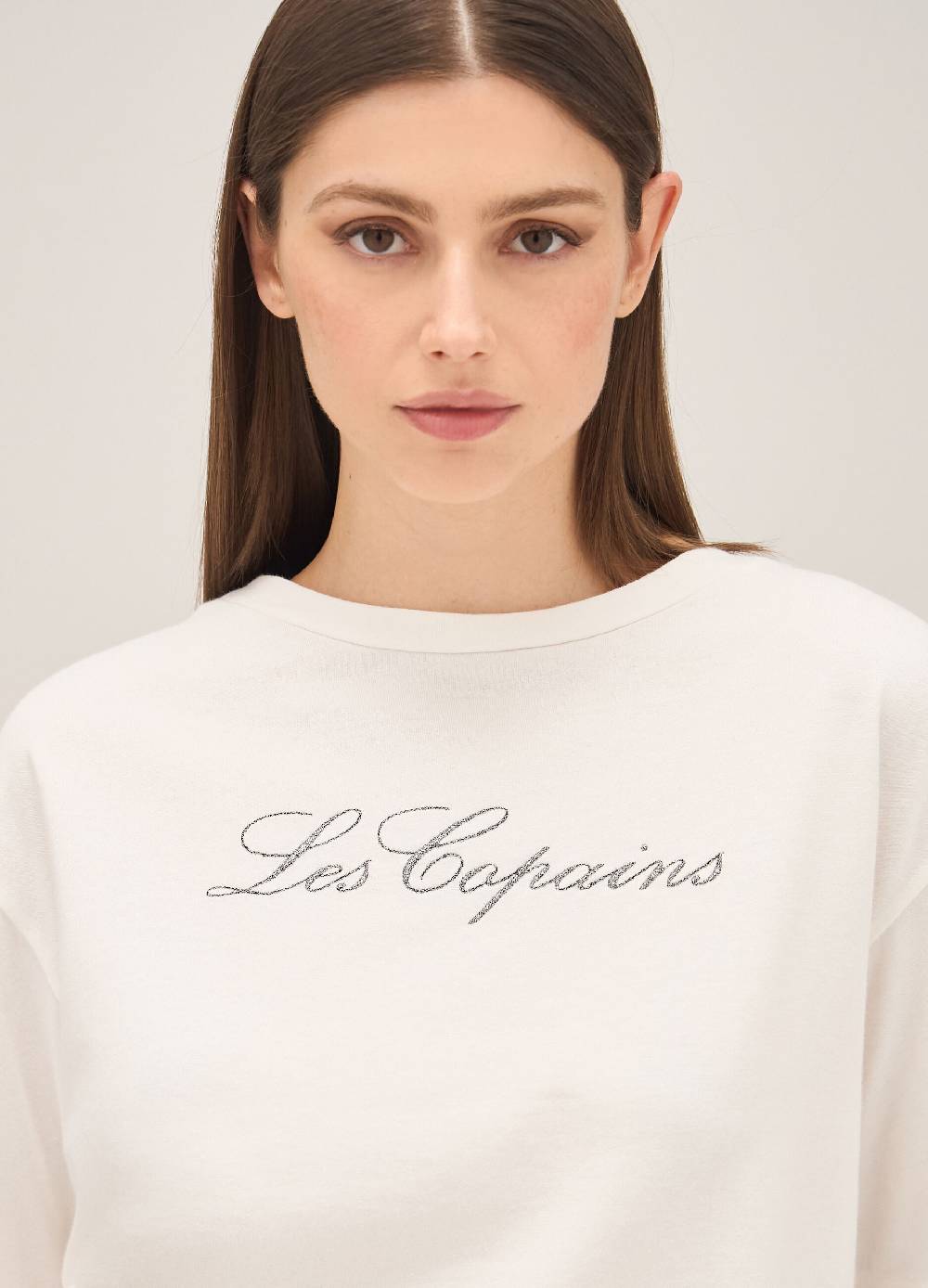 LES COPAINST-shirt Con Lettering Glitter