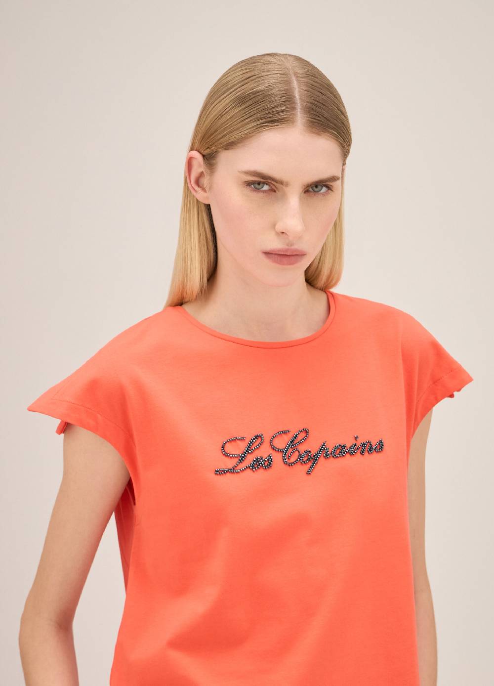 LES COPAINST-shirt Con Lettering Ricamato