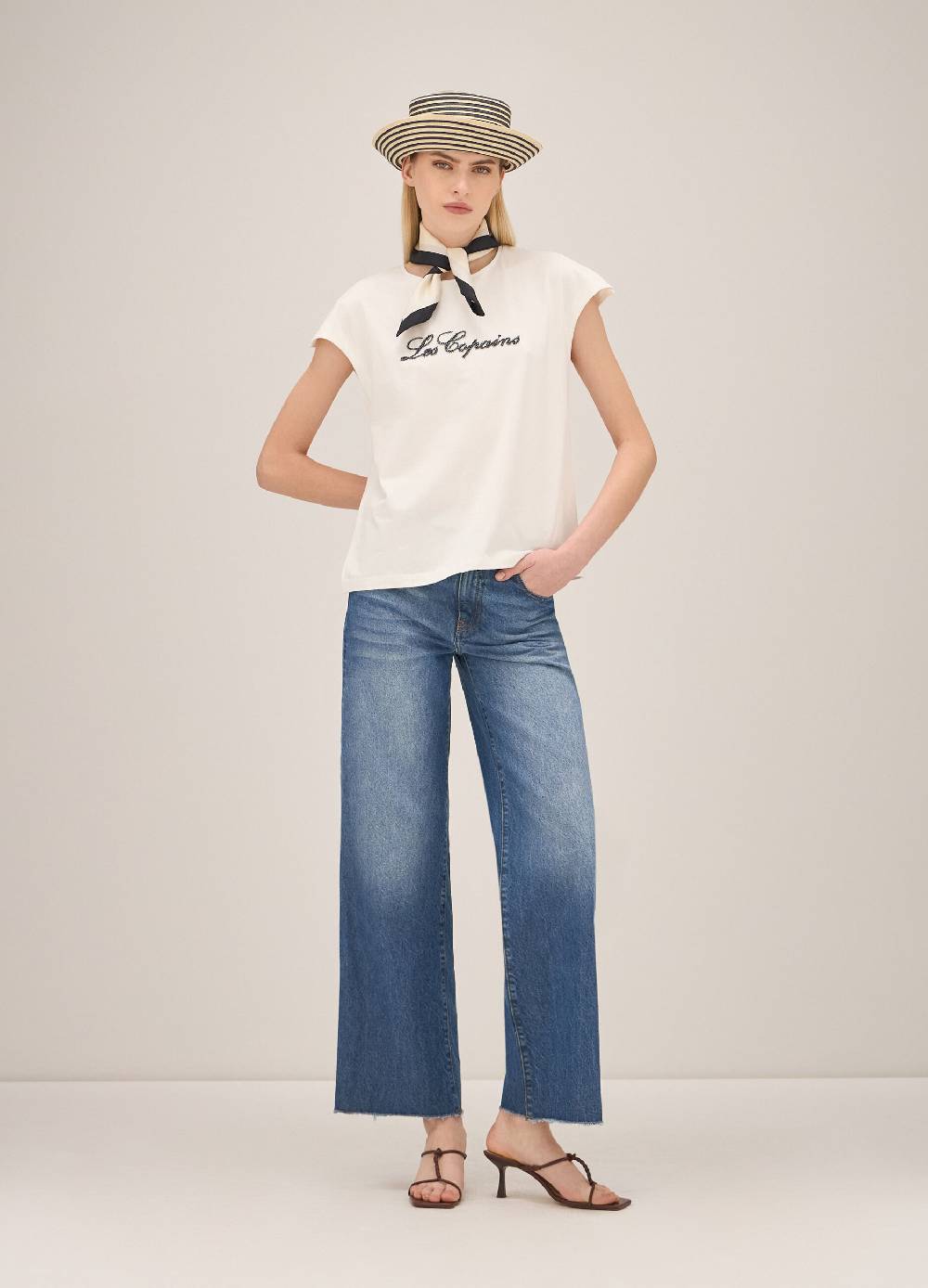 LES COPAINST-shirt con lettering ricamato