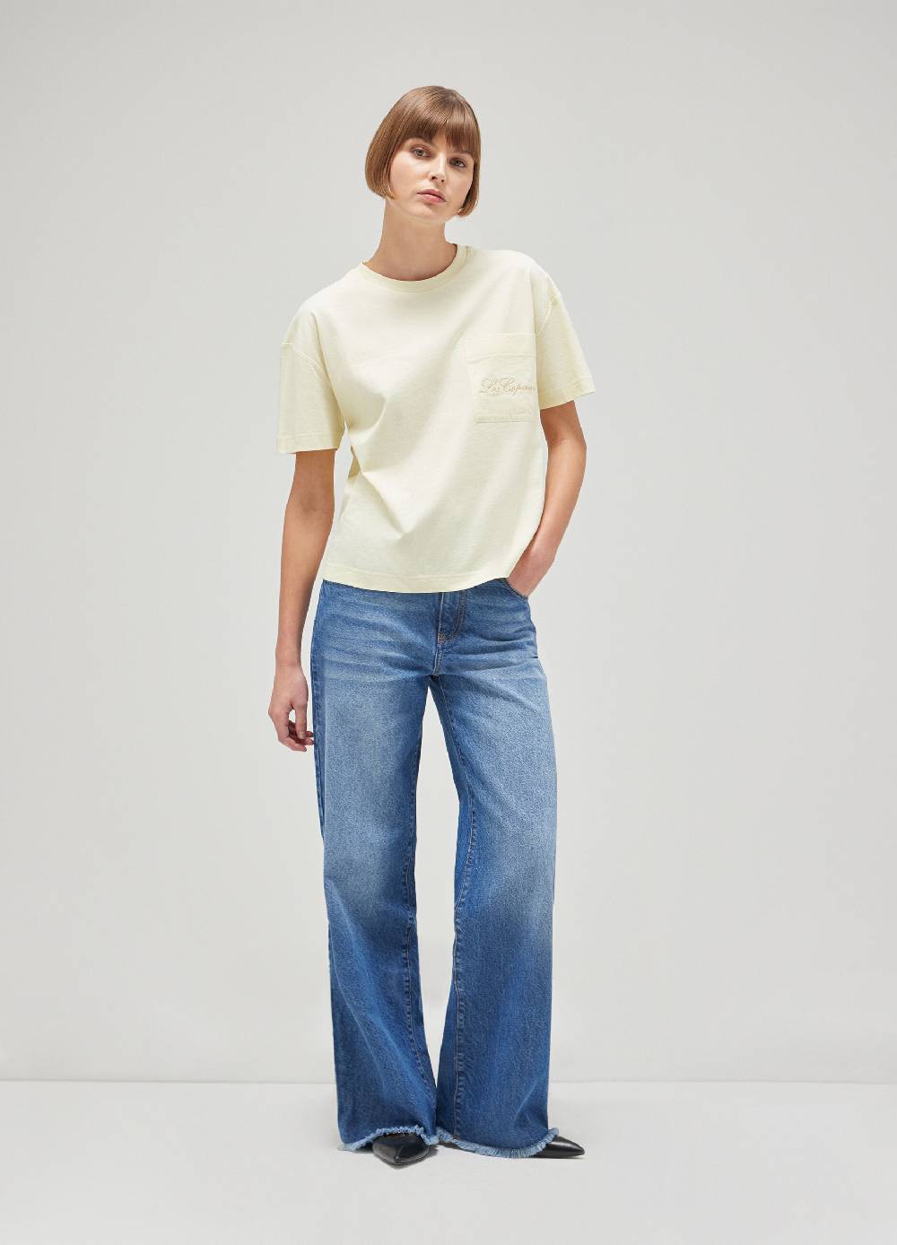 LES COPAINST-shirt con logo in puro cotone