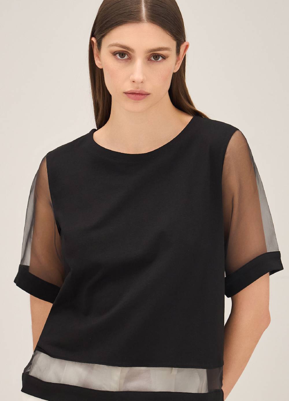 LES COPAINST-shirt In Cotone Con Inserti