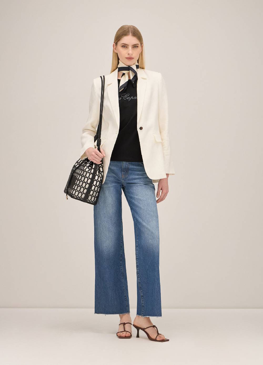 LES COPAINST-shirt in cotone stretch con lettering