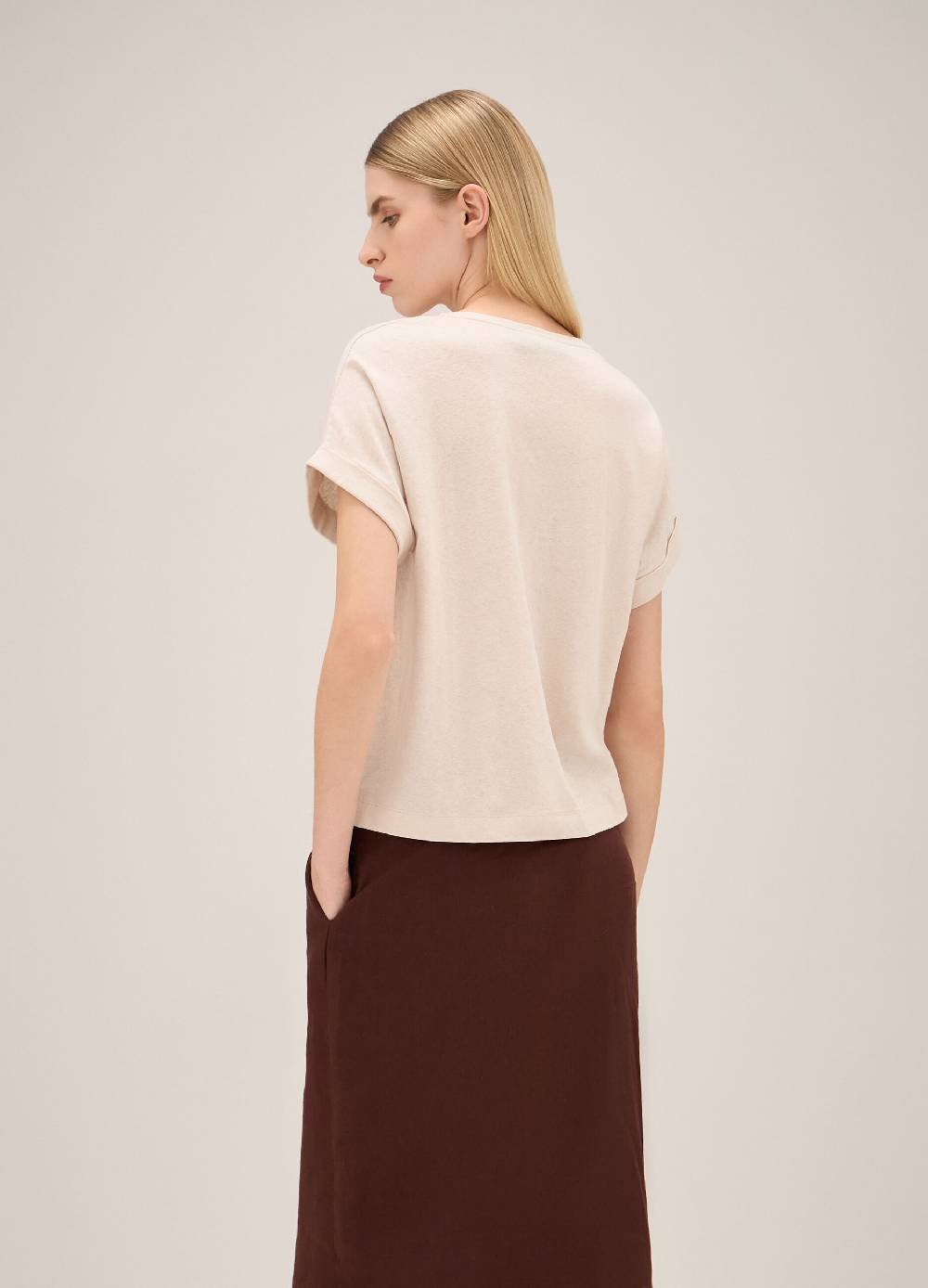 LES COPAINST-shirt In Lino E Cotone