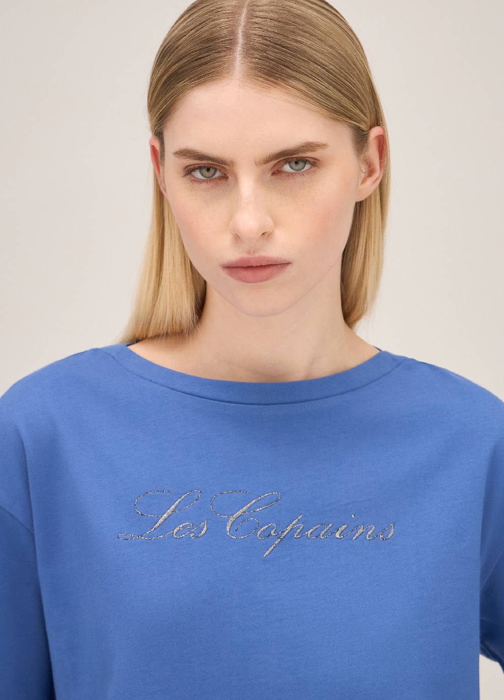 LES COPAINST-shirt In Puro Cotone Con Lettering
