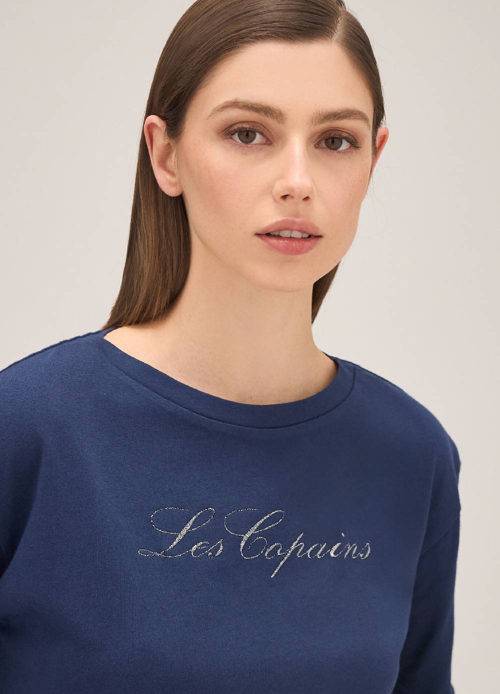 LES COPAINST-shirt In Puro Cotone Con Lettering