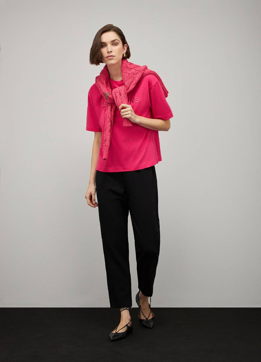 LES COPAINST-shirt logata in puro cotone