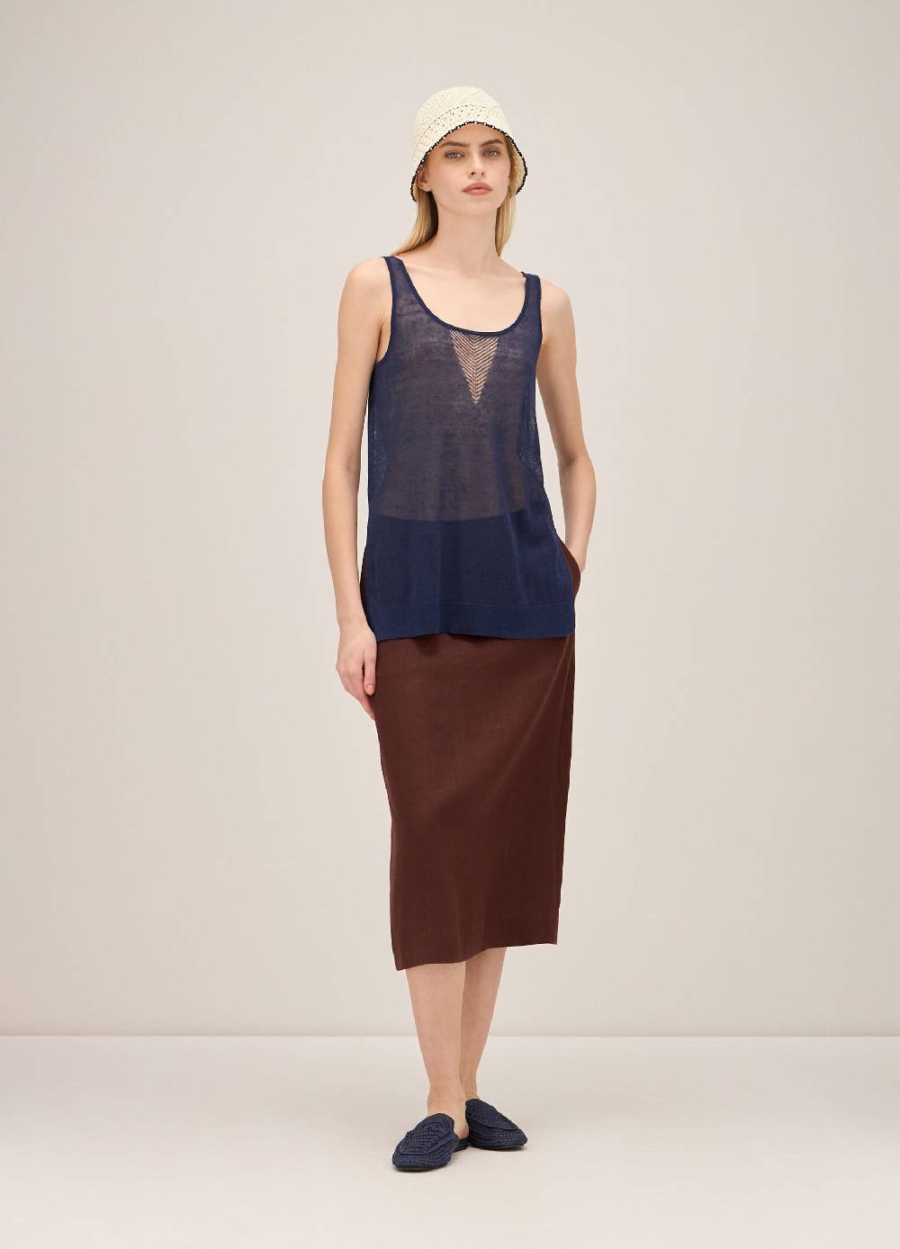 LES COPAINSTank top misto lino