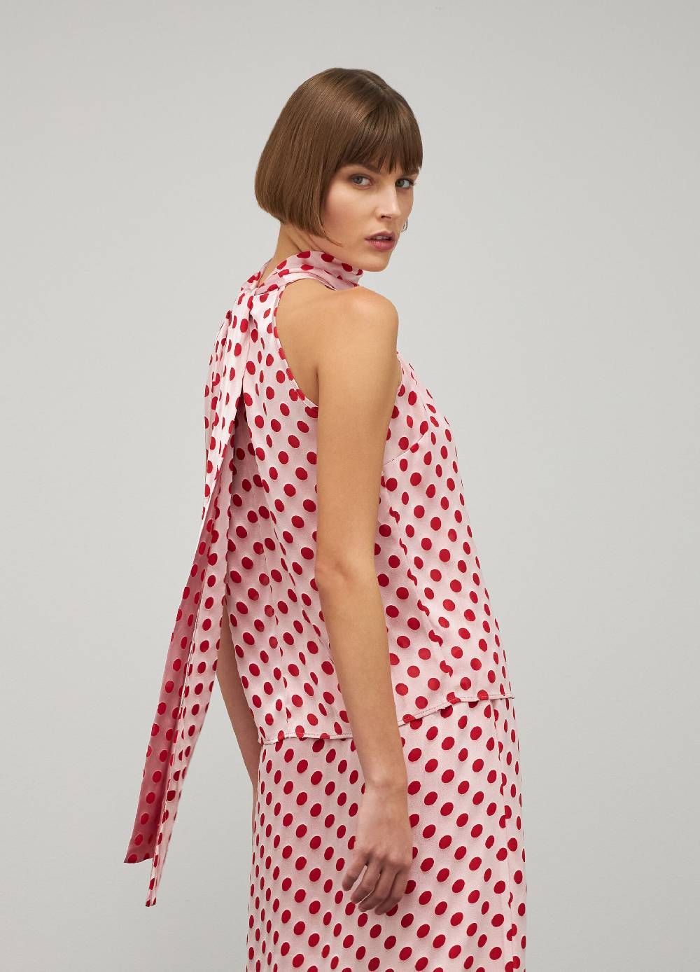 LES COPAINSTop A Pois Con Fiocco