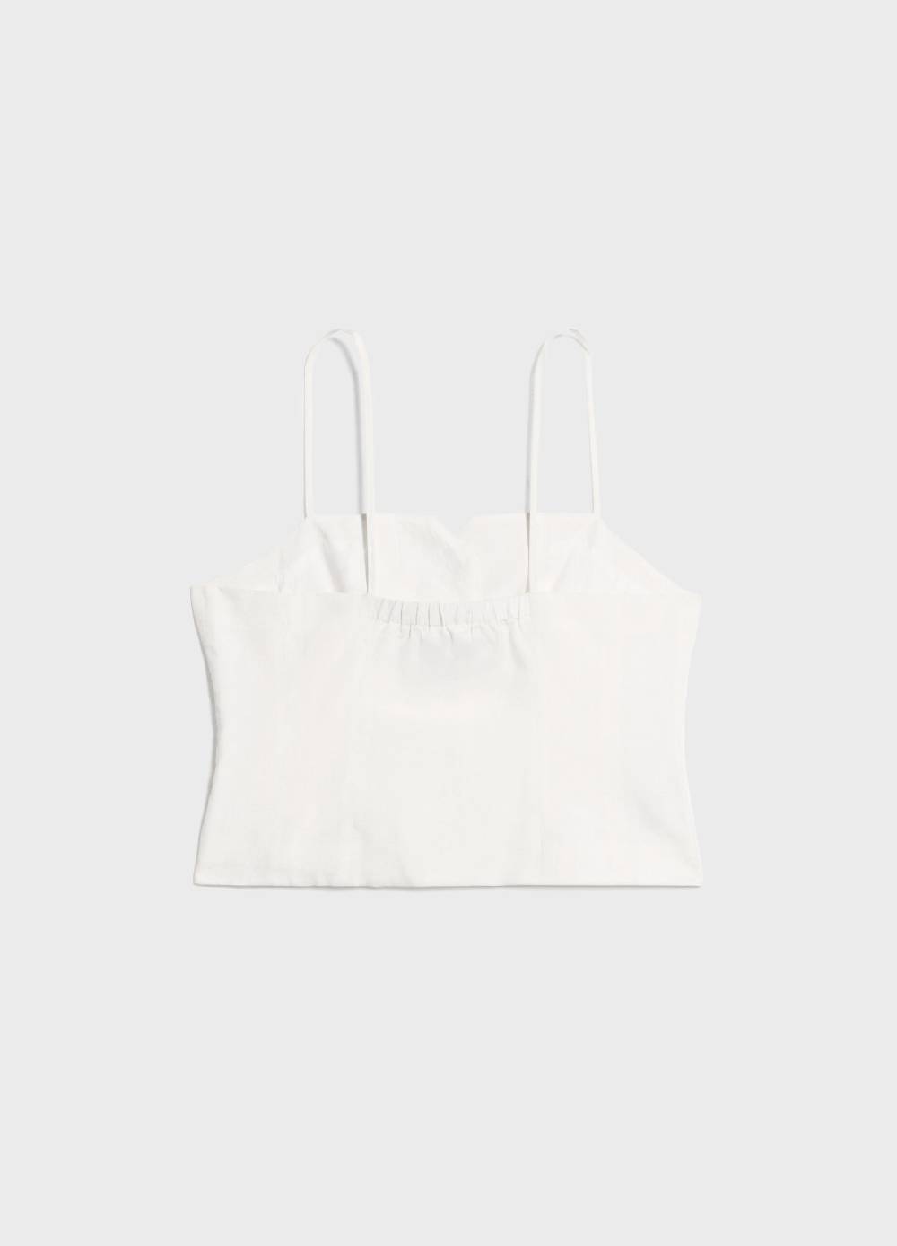 LES COPAINSTop Con Spalline In Misto Lino