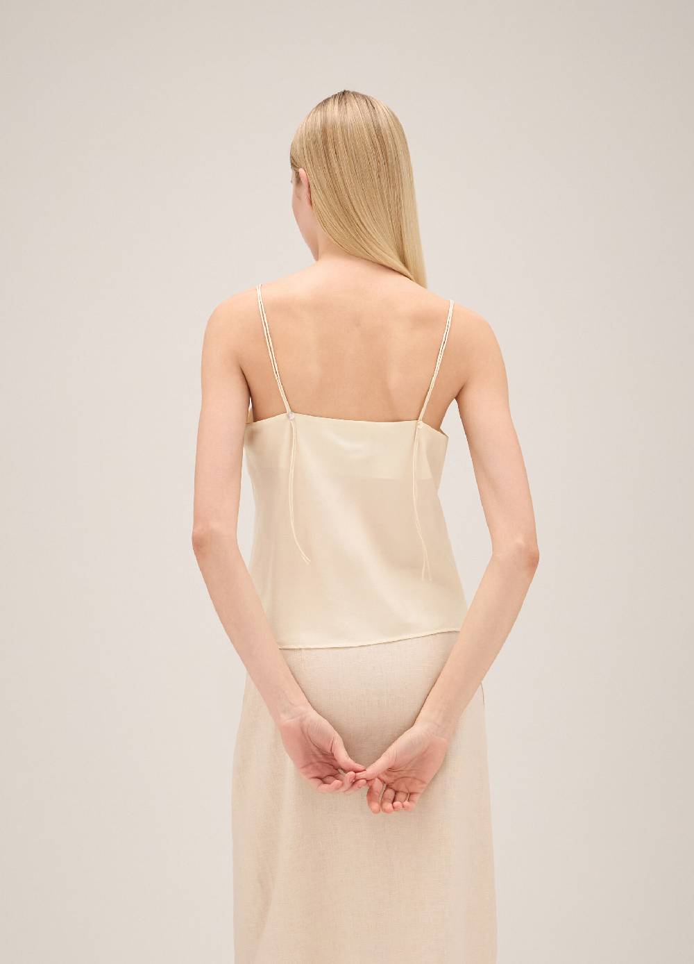 LES COPAINSTop Con Spalline In Pura Seta