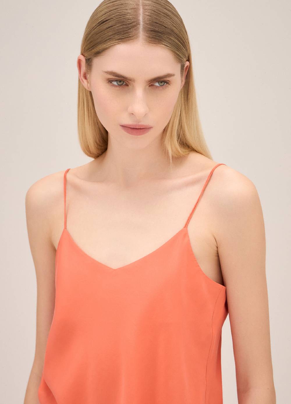 LES COPAINSTop Con Spalline In Pura Seta