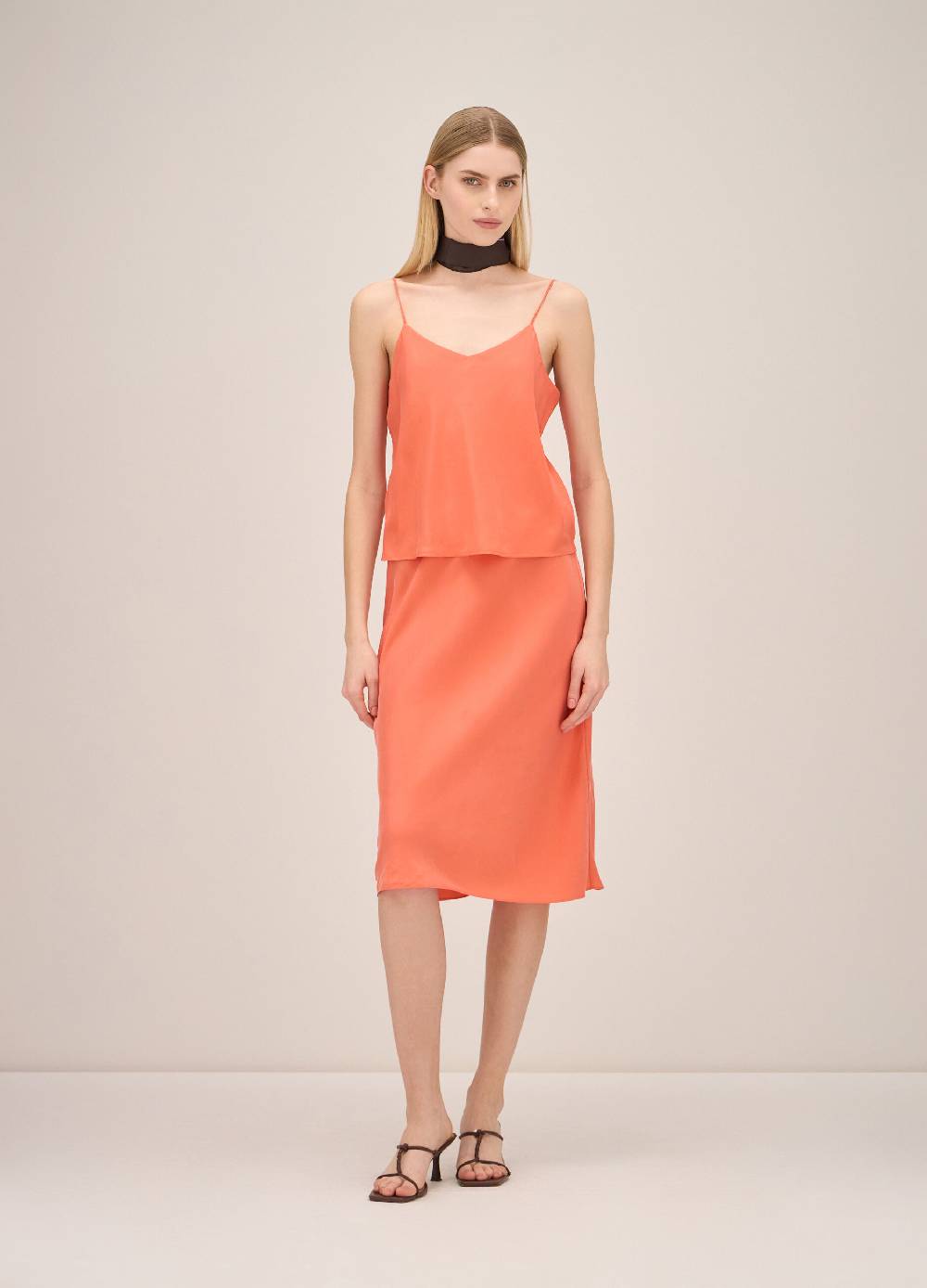 LES COPAINSTop con spalline in pura seta