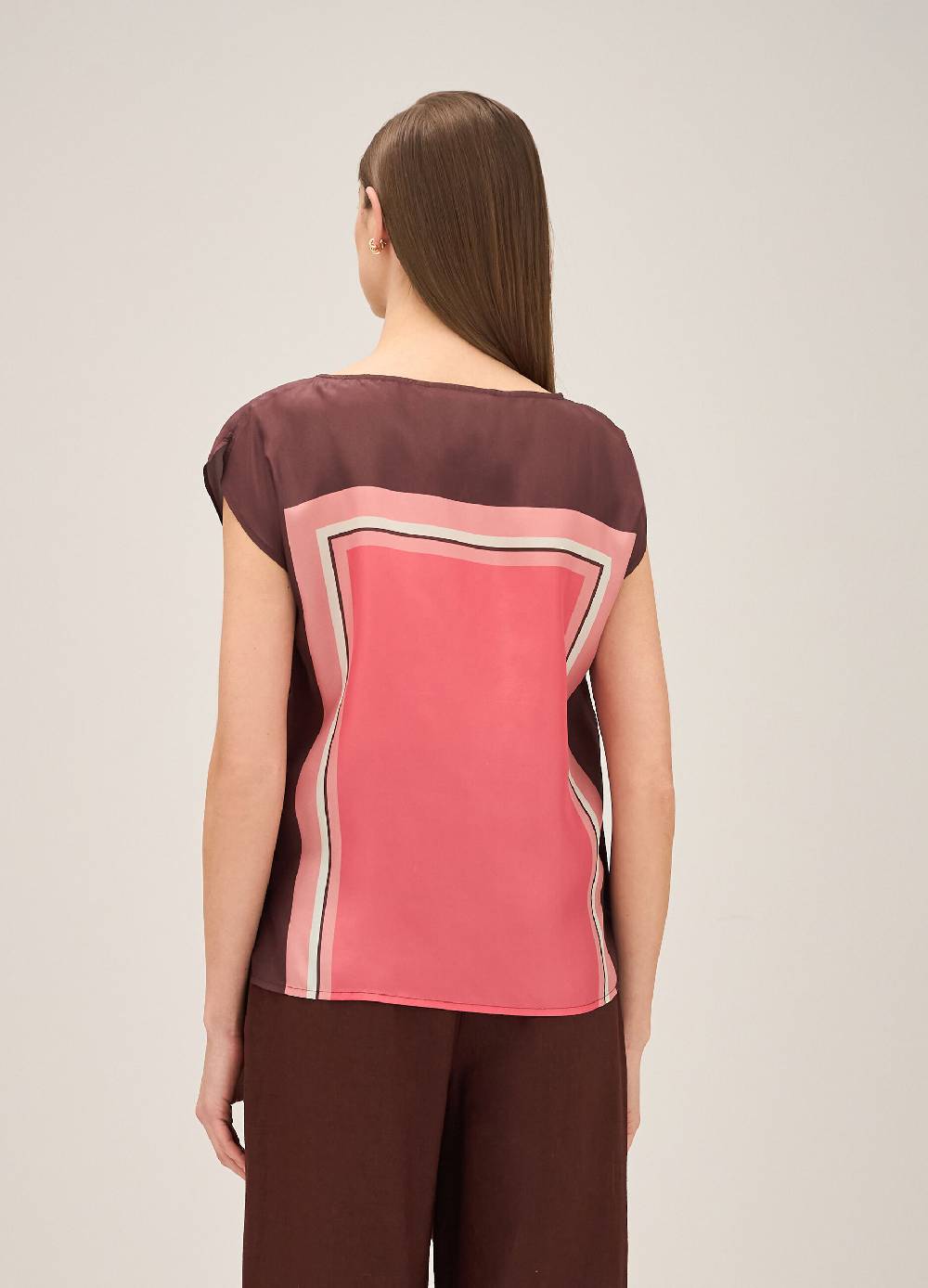 LES COPAINSTop In Seta Stampata