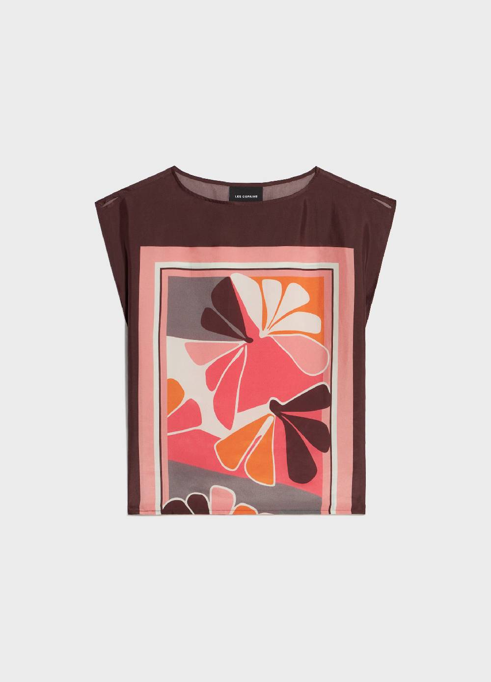 LES COPAINSTop In Seta Stampata