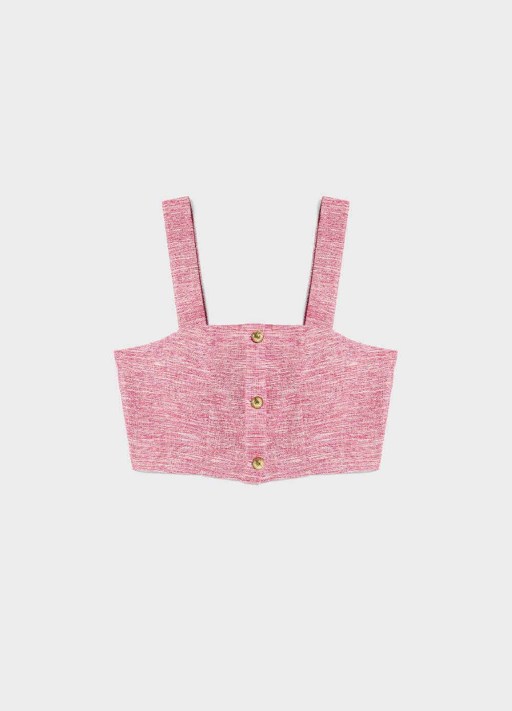 LES COPAINSTop Misto Cotone Effetto Tweed