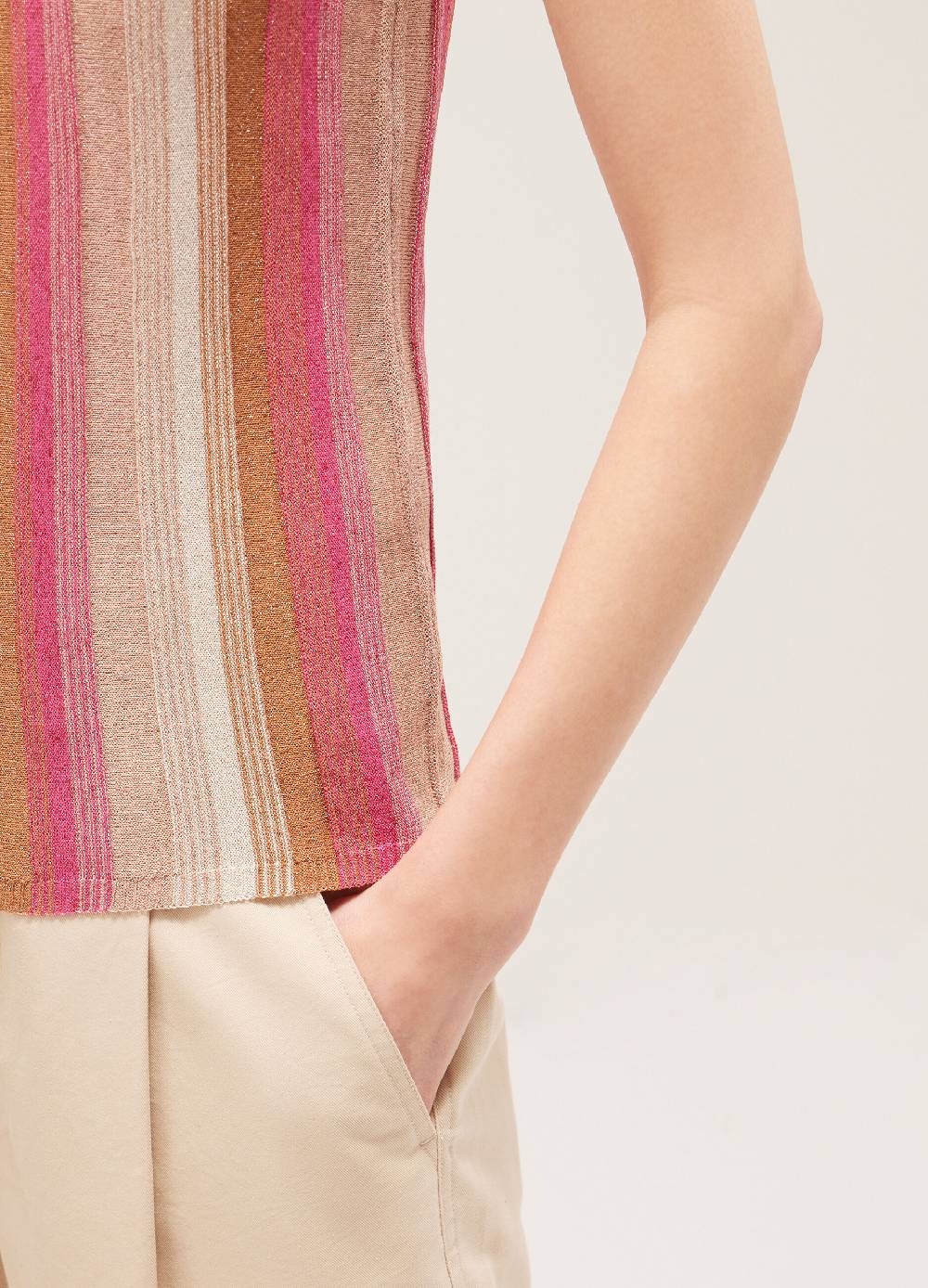 LES COPAINSTop Smanicato A Righe