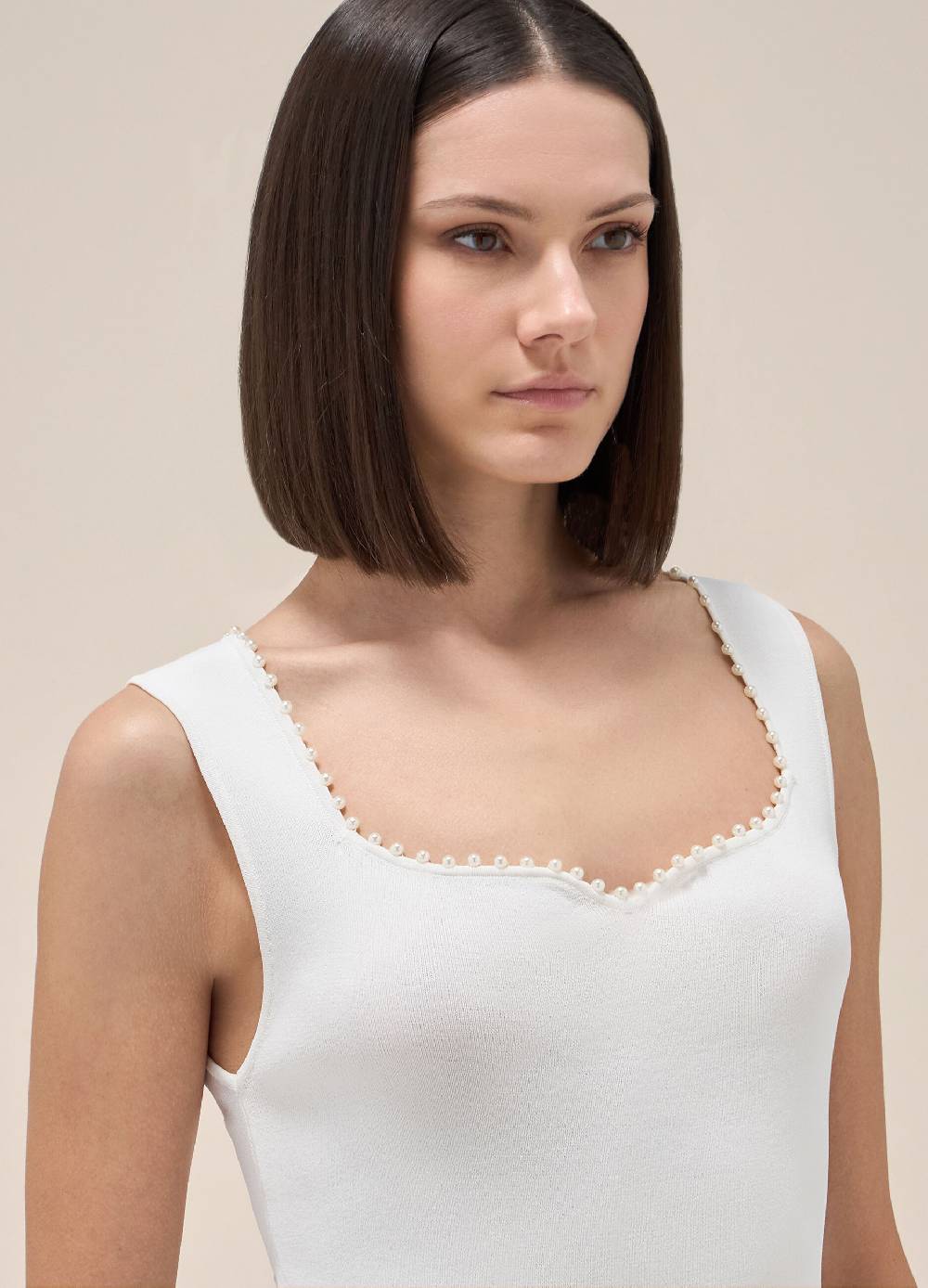 LES COPAINSTop Smanicato Con Scollo