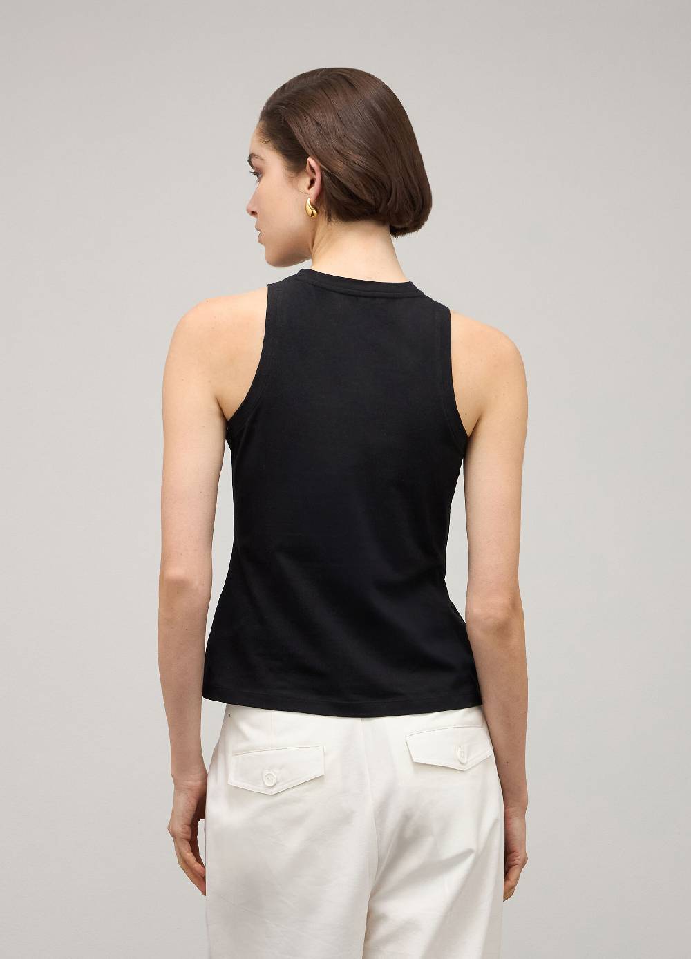 LES COPAINSTop Smanicato In Cotone Stretch