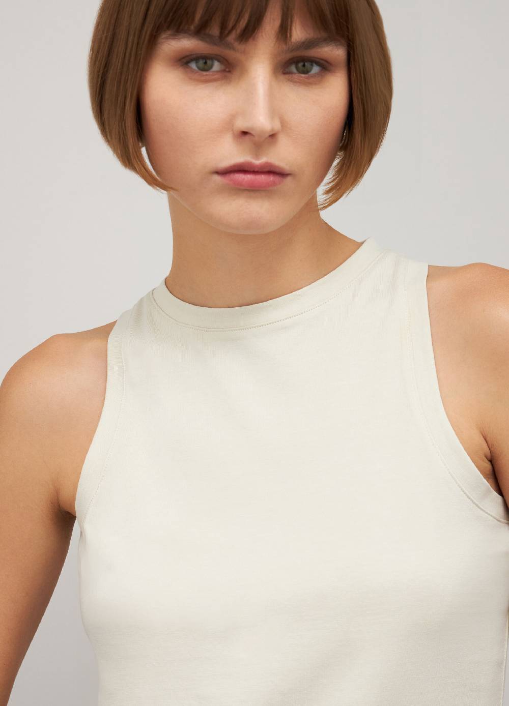 LES COPAINSTop Smanicato In Cotone Stretch