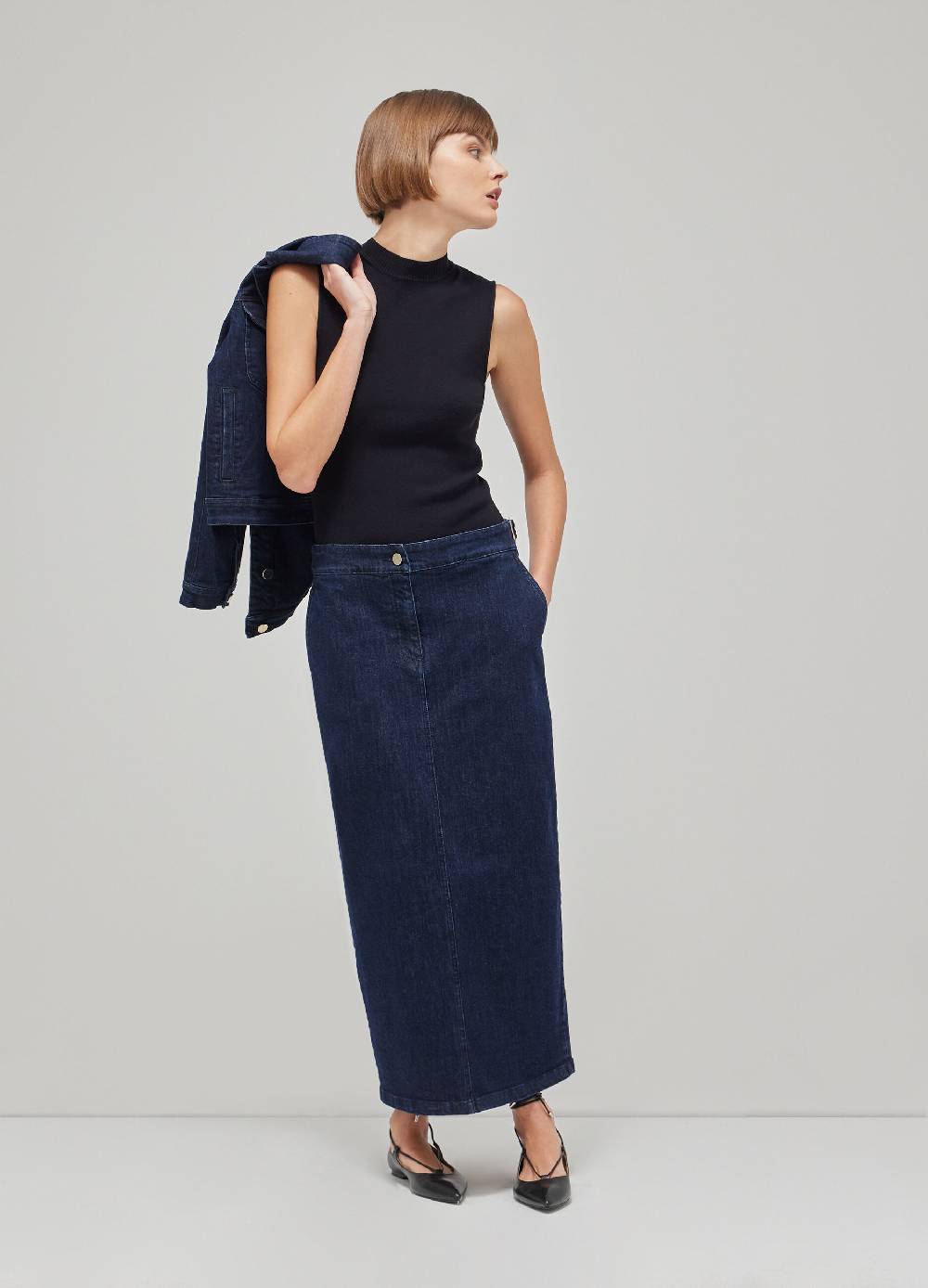 LES COPAINSTop smanicato tricot a lupetto