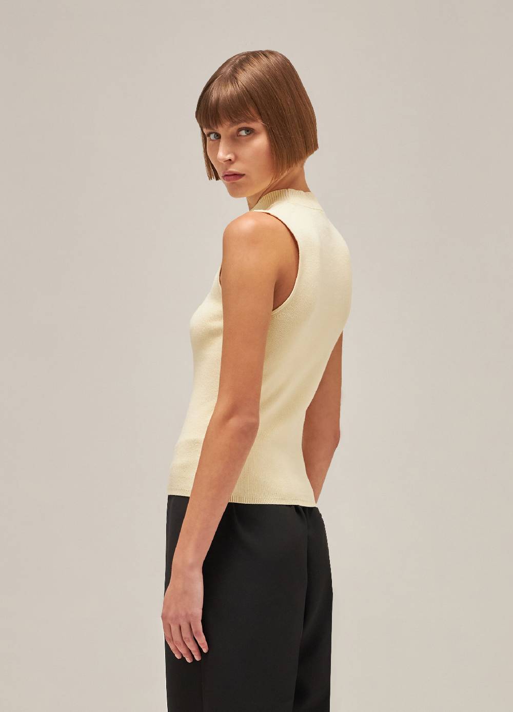 LES COPAINSTop Tricot Collo Alto In Misto Viscosa