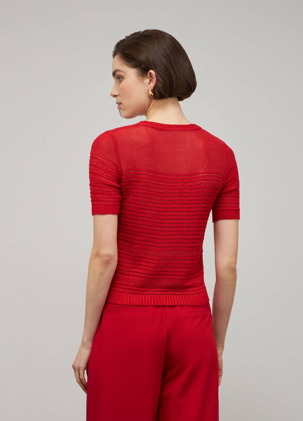 LES COPAINSTop Tricot Traforato Maniche Corte