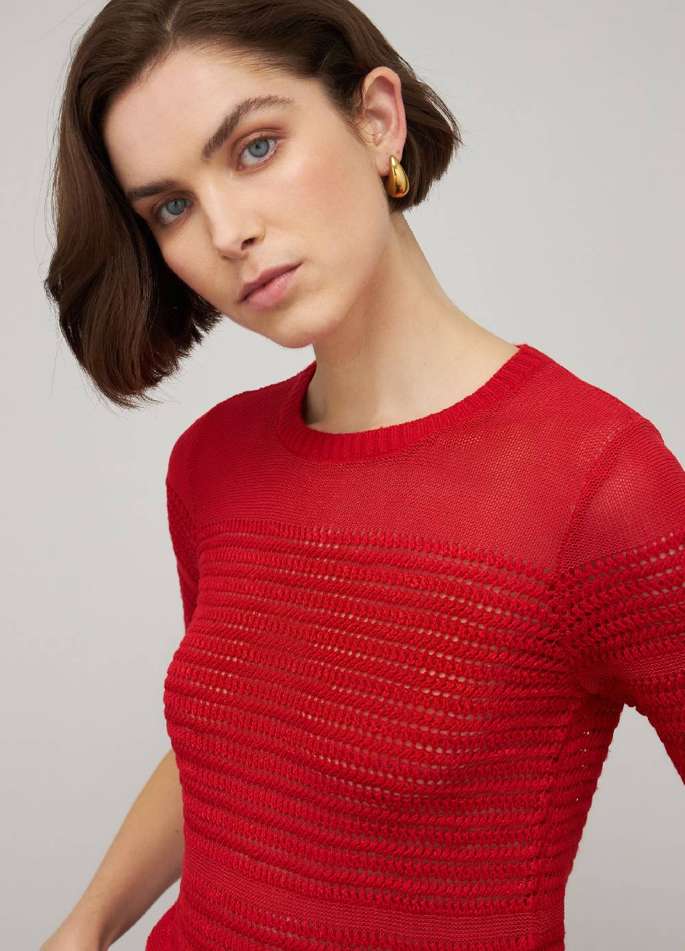 LES COPAINSTop Tricot Traforato Maniche Corte