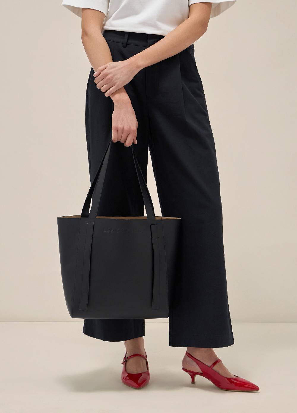 LES COPAINSTote bag in vera pelle