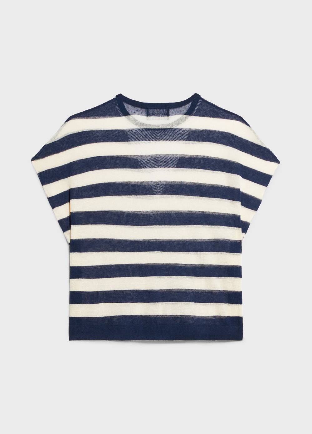 LES COPAINSMaglia Tricot A Maniche Corte In Misto Lino