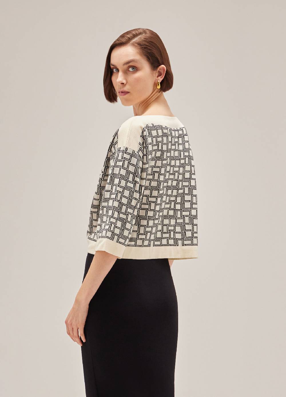 LES COPAINSMaglia Tricot A Maniche Corte In Puro Cotone