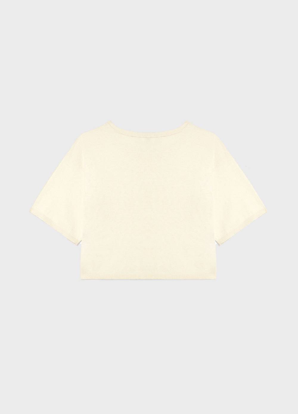 LES COPAINSMaglia Tricot A Maniche Corte In Seta E Cotone