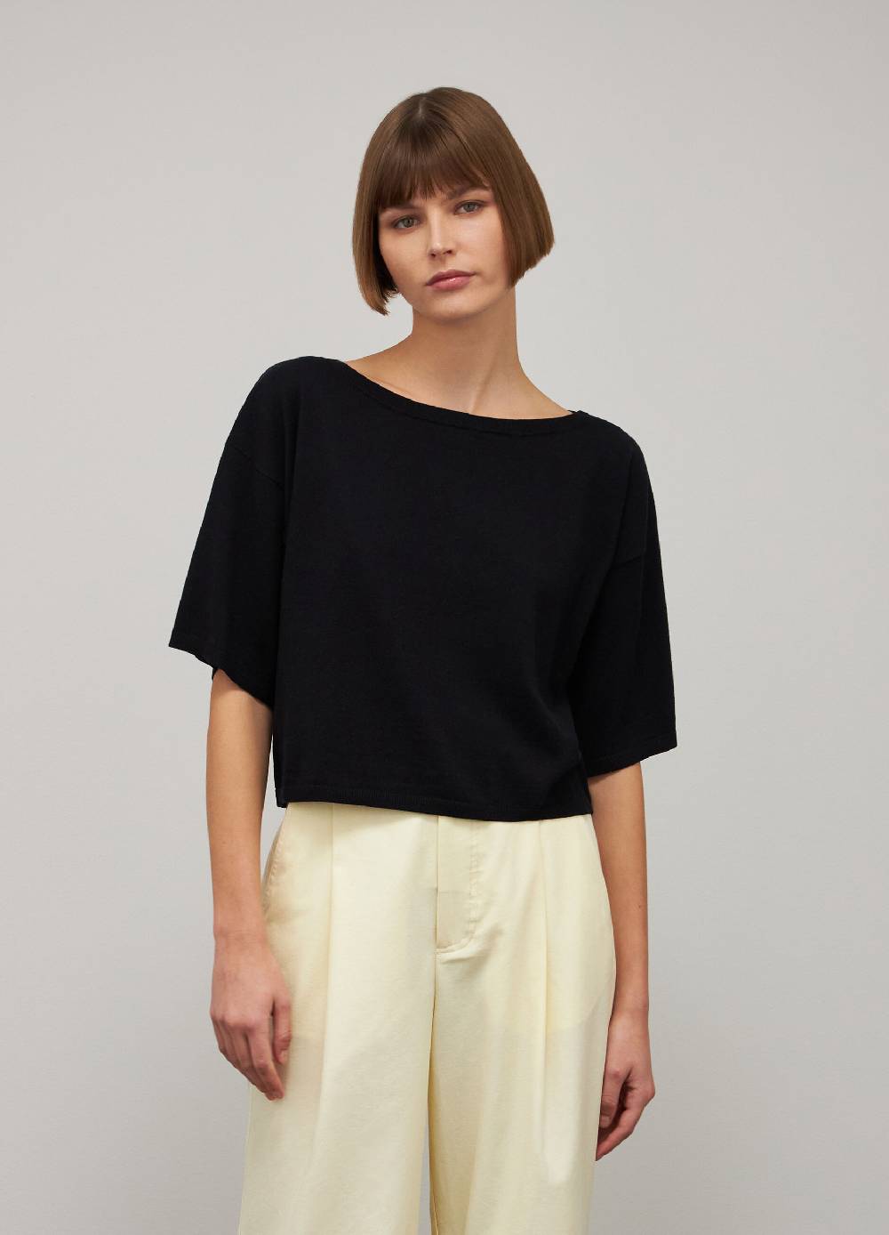 LES COPAINSMaglia Tricot A Maniche Corte In Seta E Cotone